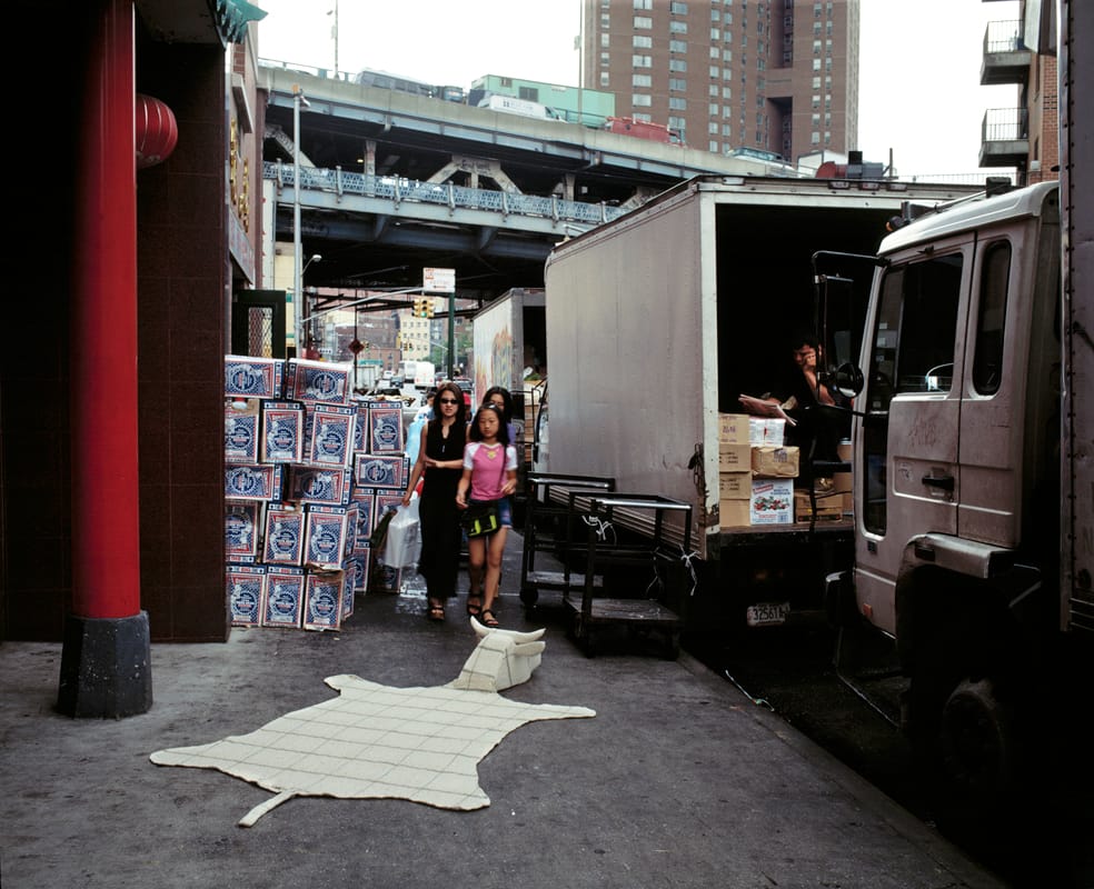 Cows in New York City: Reintroducing the Species Division Street, Chinatown. New York, NY Pigment print, 2000 78.5 x 100 cm
